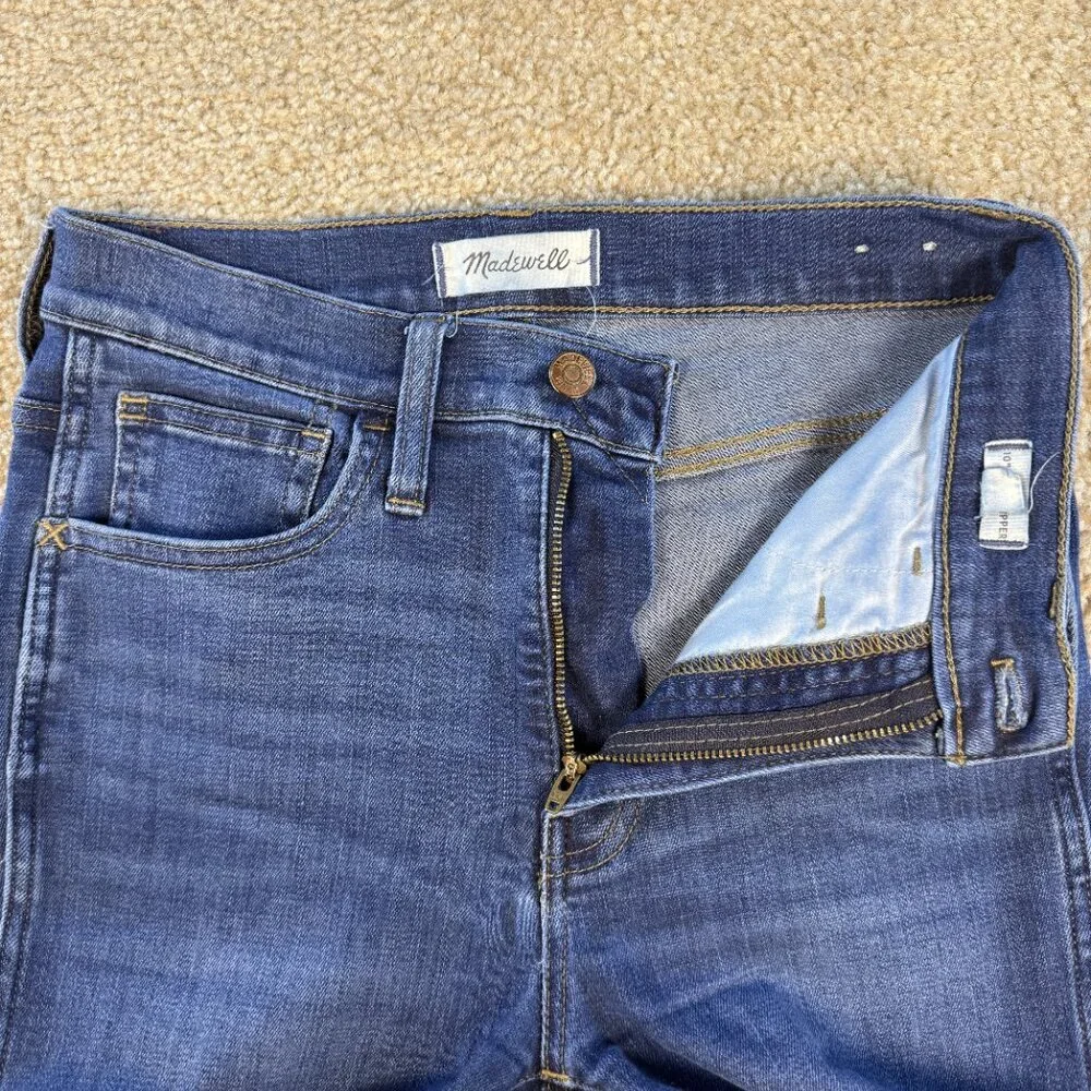 Madewell Roadtripper 10 Inch High Rise Skinny Jeans Womens Size 24 Blue F596 - Picture 3 of 14